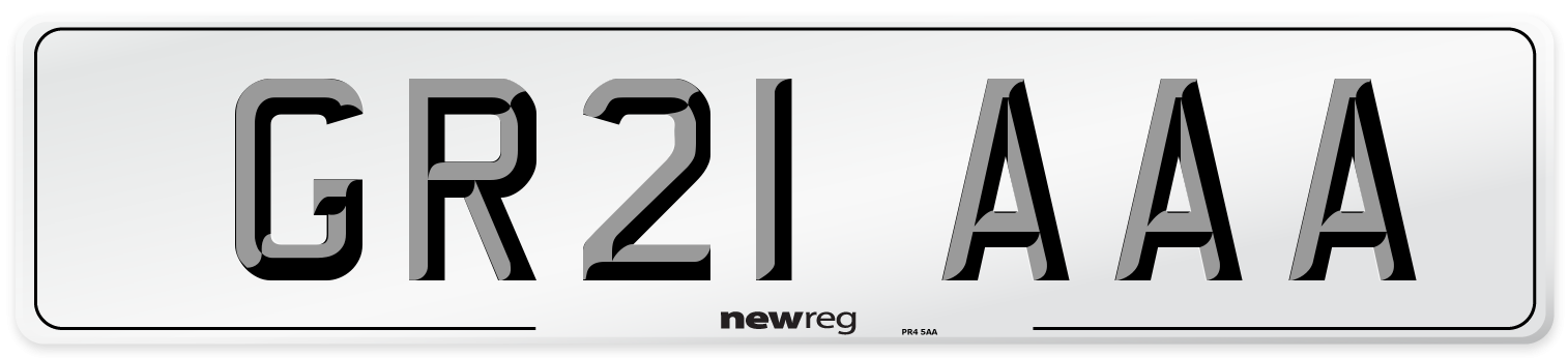 GR21 AAA Number Plate from New Reg